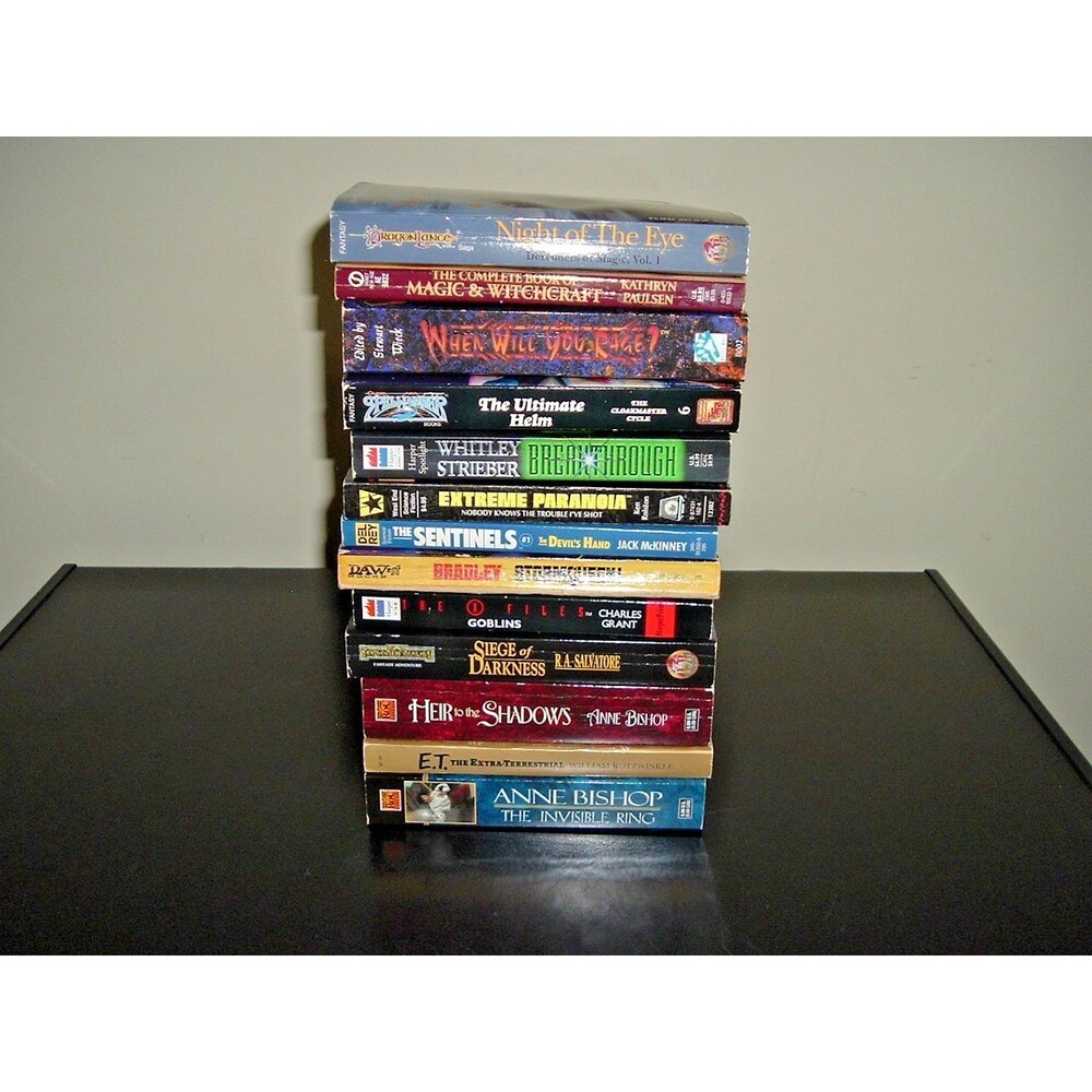 13 Book Lot SCI-FI Fantasy Witchcraft ET X Files Werewolf Extreme Paranoia More